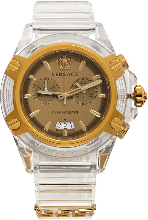 versace watch gold men|silver versace watch men.